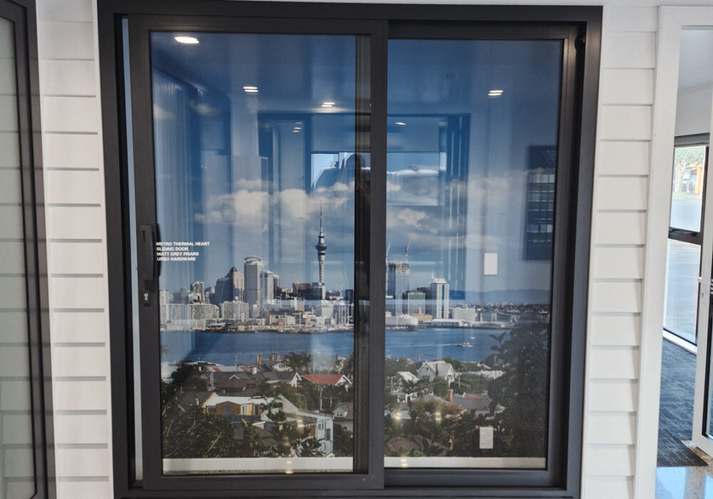 NZWindows Auckland showroom, Metro sliding door demo