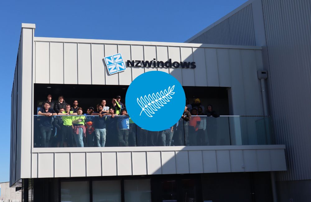 NZWindows team, photo showing supporting local people